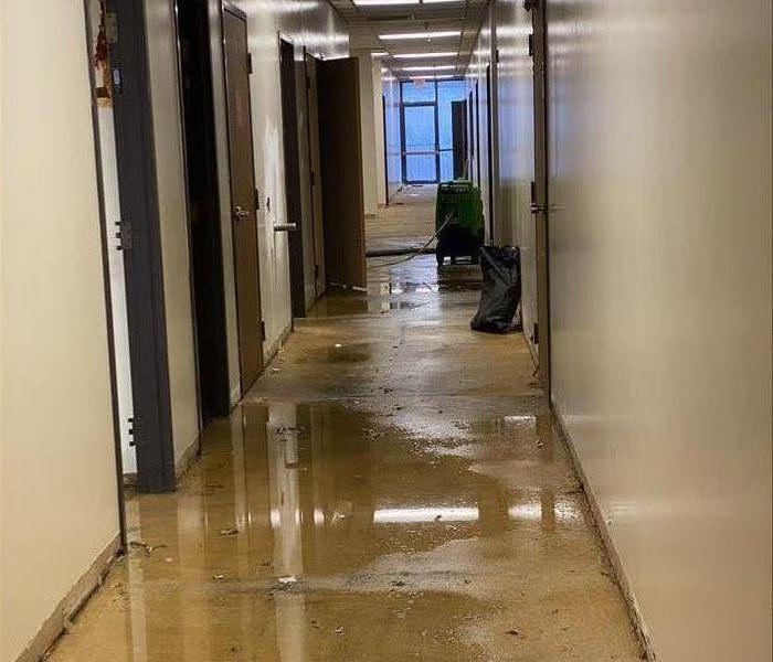 Flooded offices